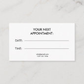 Carte De Rendez-vous Chic Rose Parties scintillant or ciseaux Coiffeur (Dos)