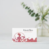 Carte De Rendez-vous Chic Rose Parties scintillant or Floral (Debout devant)