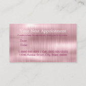 Carte De Rendez-vous Chic rose rousse goutte à goutte rose (Dos)