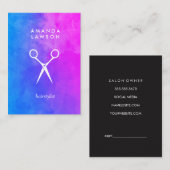 Carte De Rendez-vous Chic Shears Bold Aquarelle (rendez-vous) (Devant / Derrière)