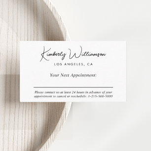 Carte De Rendez-vous Chic Signature Script Business