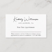 Carte De Rendez-vous Chic Signature Script Business (Devant)