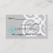 CARTE DE RENDEZ-VOUS CHIC SOYEUX (Dos)