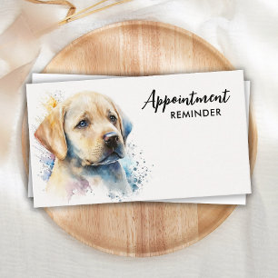Carte De Rendez-vous Chien Groomer Animal de compagnie Sitter Jaune Lab