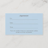 Carte De Rendez-vous Chien Groomer Animaux Spas Cube Bleu Tub Rendez-vo (Dos)