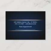 Carte De Rendez-vous Chien Groomer | Arrière - plan Blue Mesh (Dos)