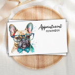 Carte De Rendez-vous Chien Groomer Funny Chiot Pet Français Chien taule<br><div class="desc">Montrez votre entreprise de soins pour chiens / animaux de compagnie avec ces élégant et mignon français de conception de chiot bulldog chien walker rendez-vous gardien de chien rappel cartes de visite et accessoires assortis. Personnalisez avec le nom du propriétaire de l'entreprise, le titre/le nom de l'entreprise et tous les...</div>