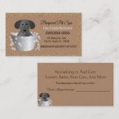 Carte De Rendez-vous Chien Grooming Chien Spa (Devant / Derrière)