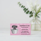 Carte De Rendez-vous Chien Grooming Chien Spa (Debout devant)