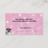 Carte De Rendez-vous Chien Grooming Chien Spa (Dos)