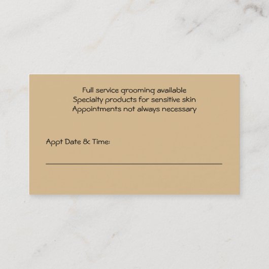 Carte De Rendez-vous Chien mignon dans la baignoire Animaux de compagni (Dos)