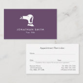 Carte De Rendez-vous Chien pourpre Marcher Animaux de compagnie assis v (Devant / Derrière)