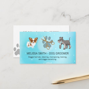 Carte De Rendez-vous Chiens mignons Ciseaux Chien Paw