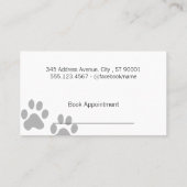 Carte De Rendez-vous Chiens mignons | Ciseaux | Chien Paw (Dos)