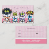 Carte De Rendez-vous Chiens Spas pour animaux domestiques Robes de chat (Devant / Derrière)