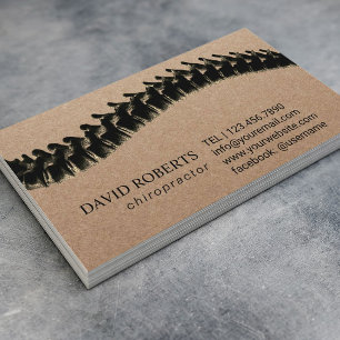 Carte De Rendez-vous Chiropractic Chiropractor Therapist Rustic Kraft