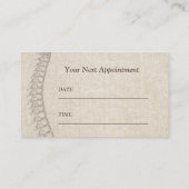 Carte De Rendez-vous Chiropractor Massage Therapy Elegant Appointment (Dos)