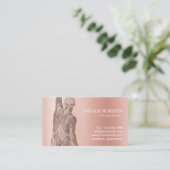 Carte De Rendez-vous Chiropractor Massage Therapy Rose Gold (Debout devant)