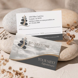 Carte De Rendez-vous Chiropraticien élégant holistique Riverstone Spine