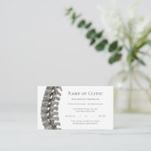 Carte De Rendez-vous Chiropraticien professionnel de la colonne vertébr (Debout devant)