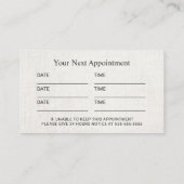 Carte De Rendez-vous Chiropratique & Acupuncture Spine Lotus Nomination (Dos)