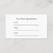 Carte De Rendez-vous Chiropratique Chiropraticien Thérapiste Plain Blue (Dos)