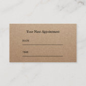 Carte De Rendez-vous Chiropratique Chiropraticien Thérapiste Rustique K (Dos)