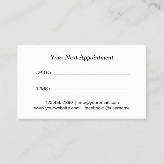 Carte De Rendez-vous Chiropratique Professionnel Chiropraticien Thérapi (Dos)