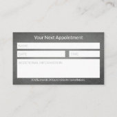 Carte De Rendez-vous Chrome Professional Caduceus Medical /w Notes Box (Dos)