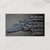 Carte De Rendez-vous Chrome Professional Caduceus Medical /w Notes Box (Devant)