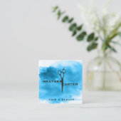 Carte De Rendez-vous cisaillement moderne | Aquarelle | Coiffeuse (Debout devant)