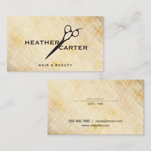 Carte De Rendez-vous Cisaillement moderne / rustique (Devant / Derrière)