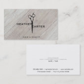 Carte De Rendez-vous cisaillement moderne | Wood Stylist (Devant / Derrière)