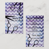 Carte De Rendez-vous cisaillements grunges de ciseaux de coiffeur de (Devant / Derrière)