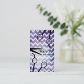 Carte De Rendez-vous cisaillements grunges de ciseaux de coiffeur de (Debout devant)