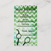 Carte De Rendez-vous cisaillements grunges de ciseaux de coiffeur de (Dos)