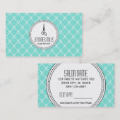 Carte De Rendez-vous cisaillements modernes simples de menthe de (Devant / Derrière)