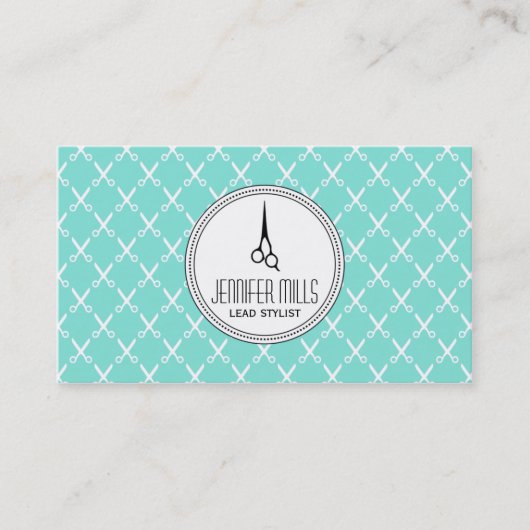 Carte De Rendez-vous cisaillements modernes simples de menthe de (Devant)