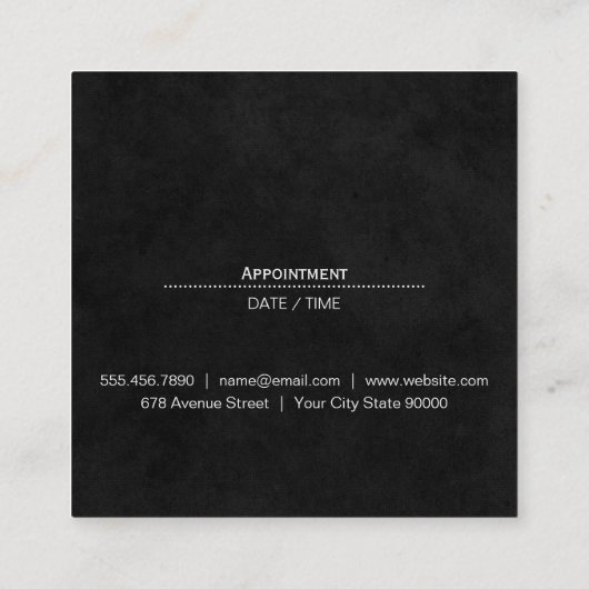 Carte De Rendez-vous Cisailler la texture rustique moderne (Dos)