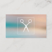 Carte De Rendez-vous Ciseaux | Arrière - plan de texture de verre (Devant)