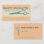 Carte De Rendez-vous Ciseaux créatifs de salon (Devant / Derrière)