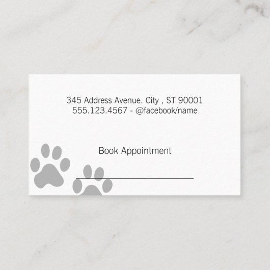 Carte De Rendez-vous Ciseaux de chien canin | Groomer animal (Dos)