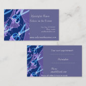 Carte De Rendez-vous Ciseaux de coupe de cheveux d'imaginaire pourpres (Devant / Derrière)