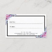 Carte De Rendez-vous Ciseaux de Parties scintillant en or floral Stylis (Dos)