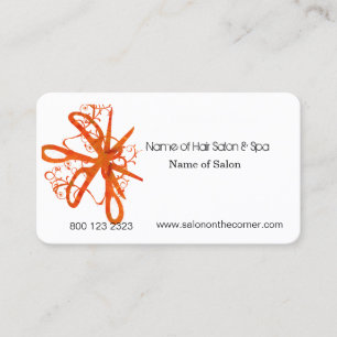 Carte De Rendez-vous Ciseaux de remous de fleur de spa de salon de