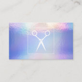 Carte De Rendez-vous Ciseaux de salon | Holographique (Devant)