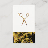 Carte De Rendez-vous Ciseaux de style Feuille d'or moderne (Devant)