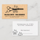 Carte De Rendez-vous Ciseaux | Doggy Paw (Devant / Derrière)