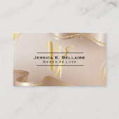 Carte De Rendez-vous Ciseaux d'or et peigne | Ruban d'or (Devant)