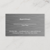 Carte De Rendez-vous Ciseaux d'or | Métal brossé | Draperie de soie (Dos)